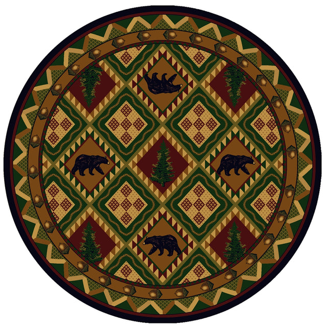 American Dakota Quilted Forest Woodland Rug - 0188WLD234