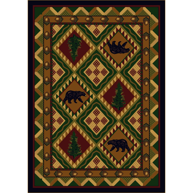 American Dakota Quilted Forest Woodland Rug - 0188WLD234