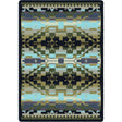 American Dakota Rainbow Blanket Blue Shades Rug