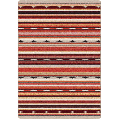 American Dakota Remington Stripe Red Multi Rug - 0645RDM234