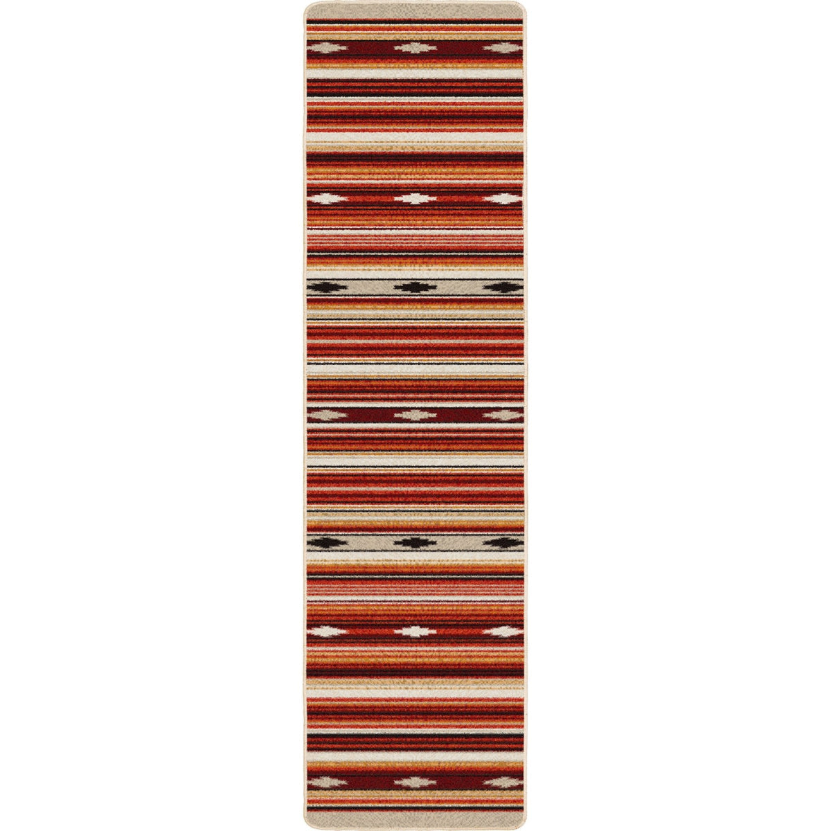 American Dakota Remington Stripe Red Multi Rug - 0645RDM234