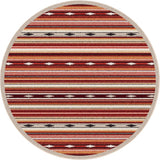 American Dakota Remington Stripe Red Multi Rug - 0645RDM234