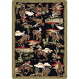 American Dakota Retro Cowboy Green and Black Rug - 0683GBK217