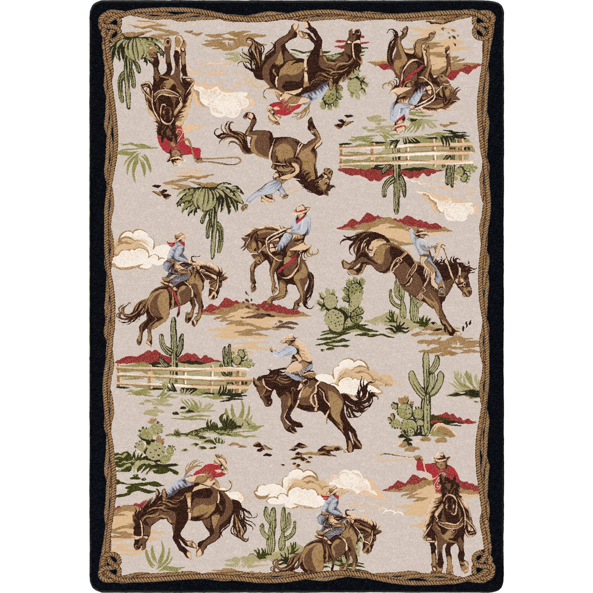 American Dakota Retro Cowboy Natural Rug