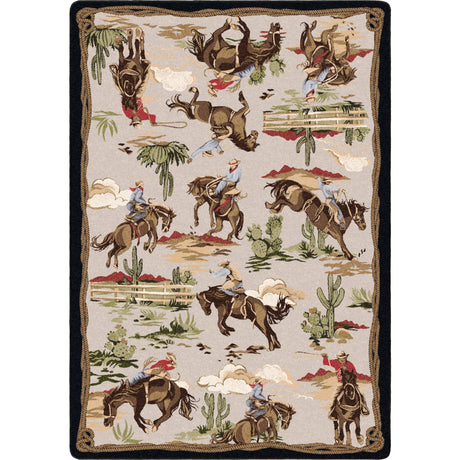 American Dakota Retro Cowboy Natural Rug