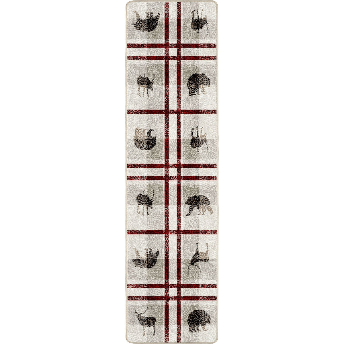 American Dakota Rio Vista Red Stripe Rug - 0543RST234