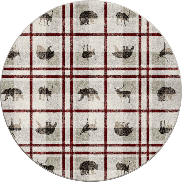 American Dakota Rio Vista Red Stripe Rug - 0543RST234