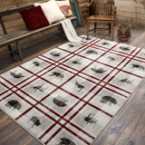 American Dakota Rio Vista Red Stripe Rug - 0543RST234