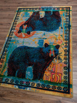 American Dakota Ruiz Bear Pair Collage Rug - R0261COL234