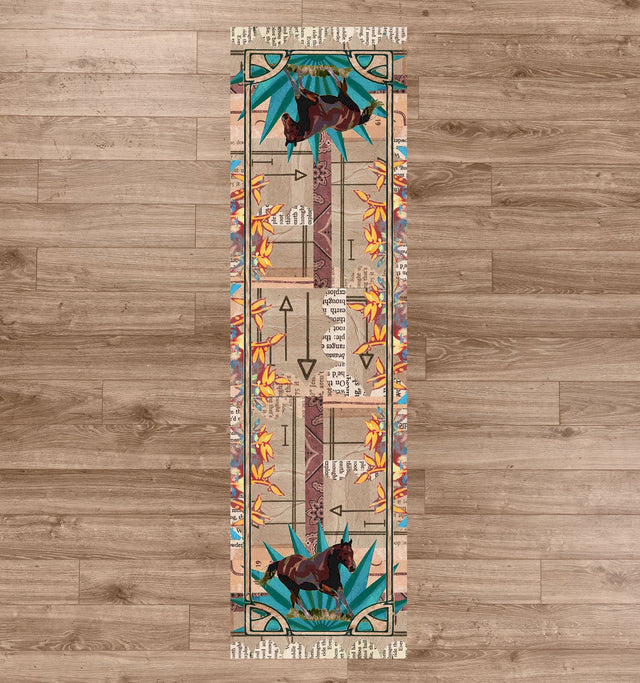 American Dakota Ruiz Brown Horse Multi Rug - R0280MUL234