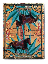 American Dakota Ruiz Brown Horse Multi Rug - R0280MUL234