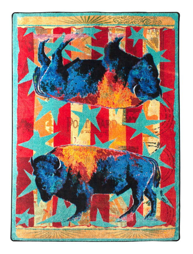 American Dakota Ruiz Buffalo Stars & Stripes Liberty Rug - R0224LIB234