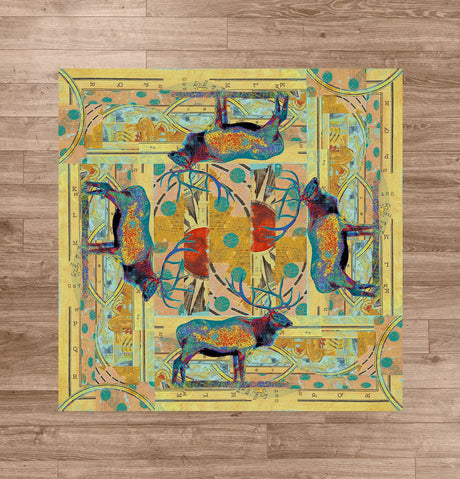 American Dakota Ruiz Elk Pair Splash Rug - R0269SPL234