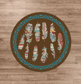 American Dakota Ruiz Feather Brown Rug - R0273BRN234