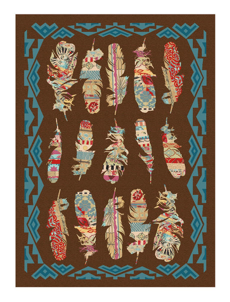 American Dakota Ruiz Feather Brown Rug - R0273BRN234