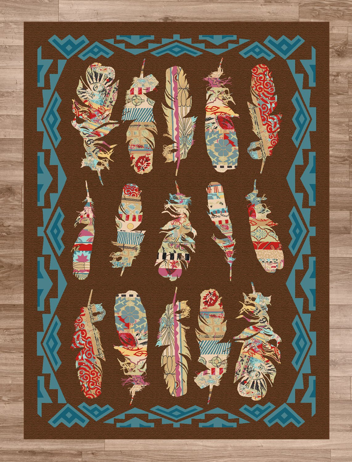 American Dakota Ruiz Feather Brown Rug - R0273BRN234