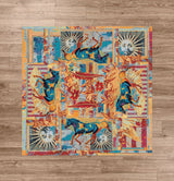 American Dakota Ruiz Galloping Horses Teal Rug - R0223TEL234