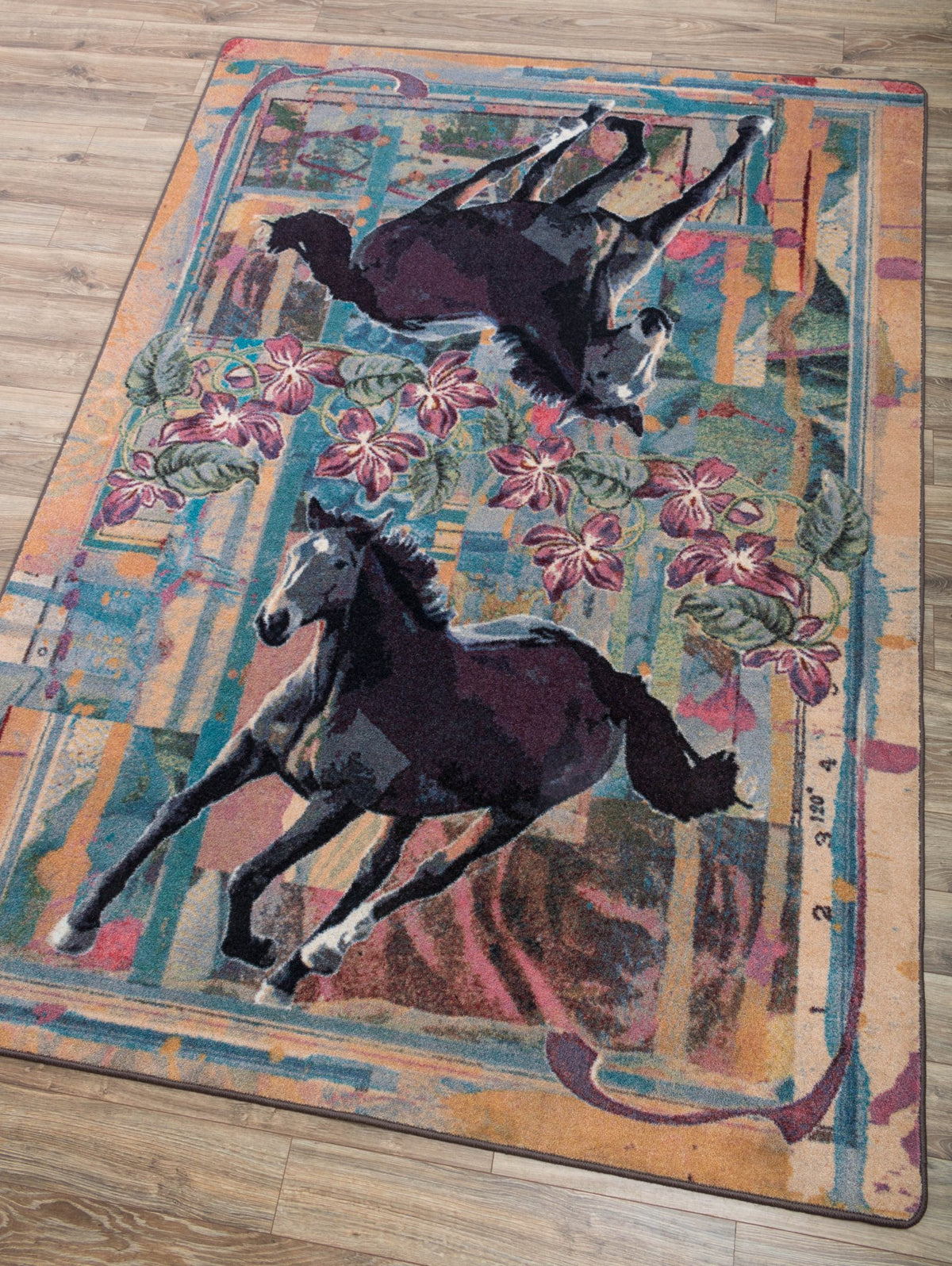American Dakota Ruiz Purple Horse Plum Rug - R0281PLU234