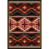 American Dakota Rustic Cross Black Rug