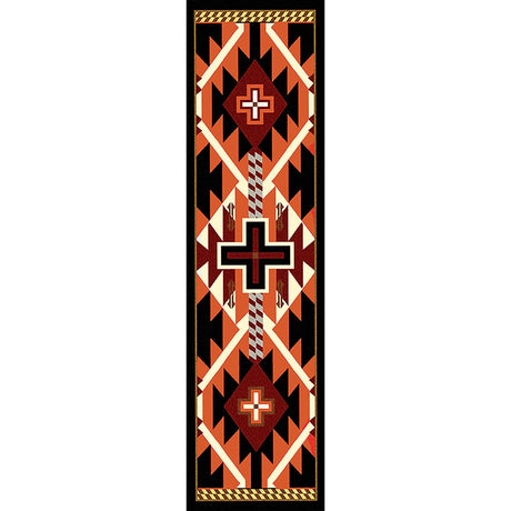 American Dakota Rustic Cross Black Rug