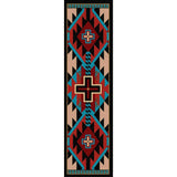 American Dakota Rustic Cross Blue Rug