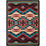 American Dakota Rustic Cross Blue Rug