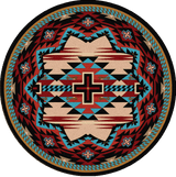 American Dakota Rustic Cross Blue Rug