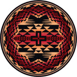 American Dakota Rustic Cross Burnt Red Rug
