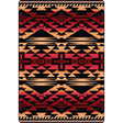 American Dakota Rustic Cross Burnt Red Rug