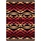 American Dakota Rustic Cross Burnt Red Rug