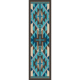 American Dakota Rustic Cross Indigo Turquoise Rug
