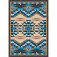 American Dakota Rustic Cross Indigo Turquoise Rug