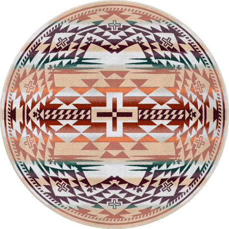 American Dakota Rustic Cross OKA Clay Rug