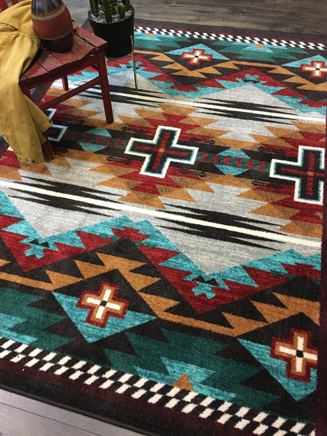 American Dakota Rustic Cross OKA Electric Rug