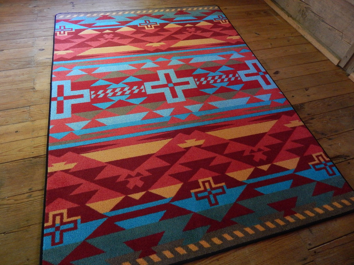 American Dakota Rustic Cross Sunset Rug