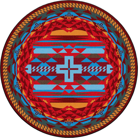 American Dakota Rustic Cross Sunset Rug