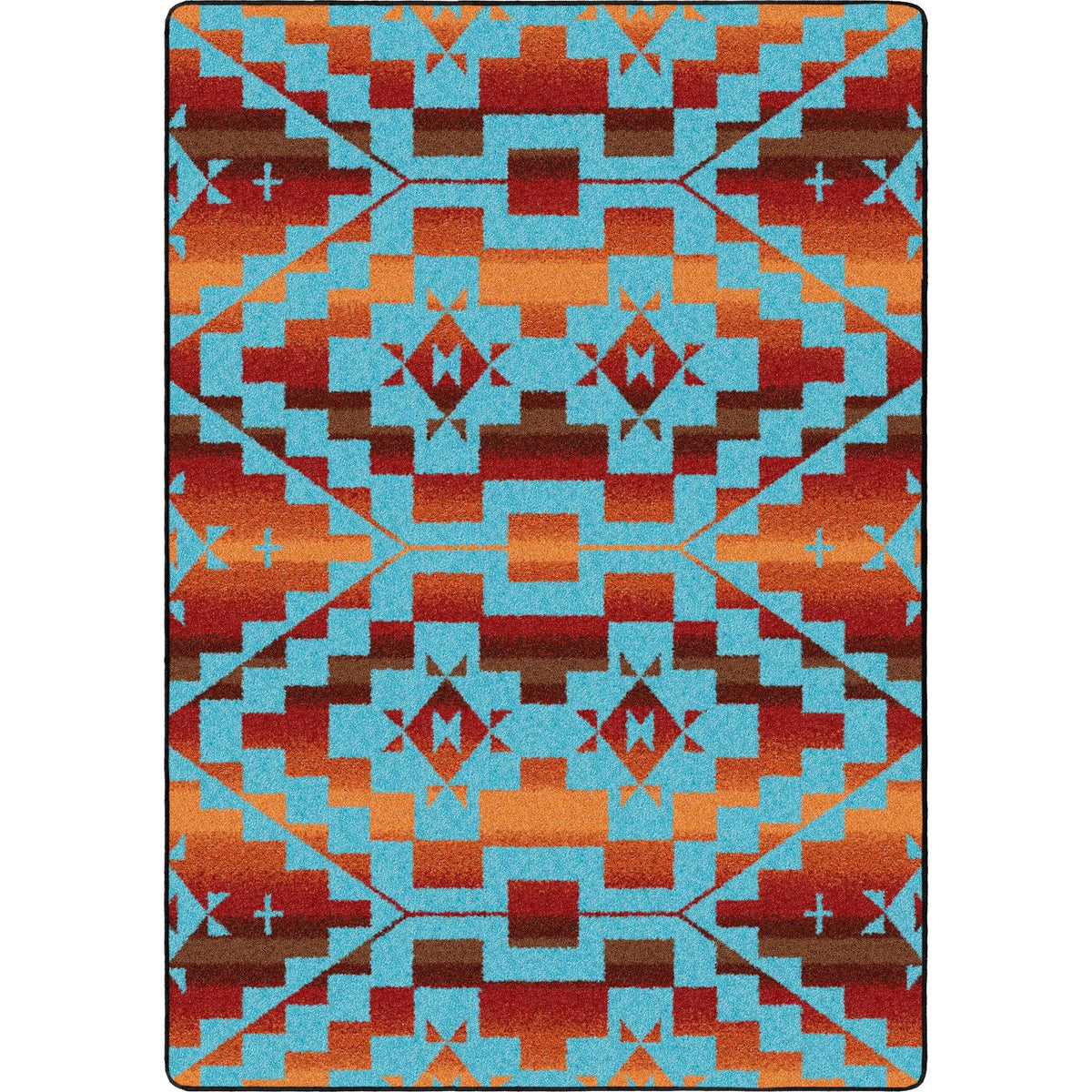 American Dakota Sacred Trail Red Burst Rug