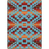 American Dakota Sacred Trail Red Burst Rug