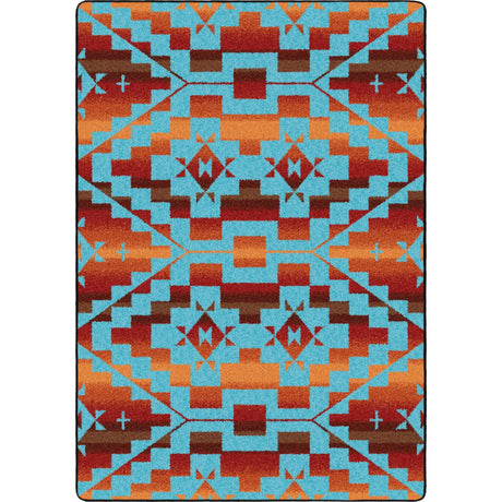 American Dakota Sacred Trail Red Burst Rug