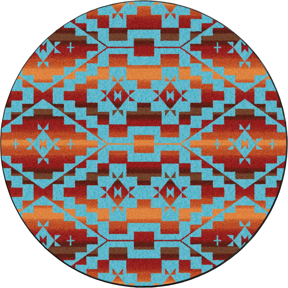 American Dakota Sacred Trail Red Burst Rug