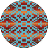 American Dakota Sacred Trail Red Burst Rug