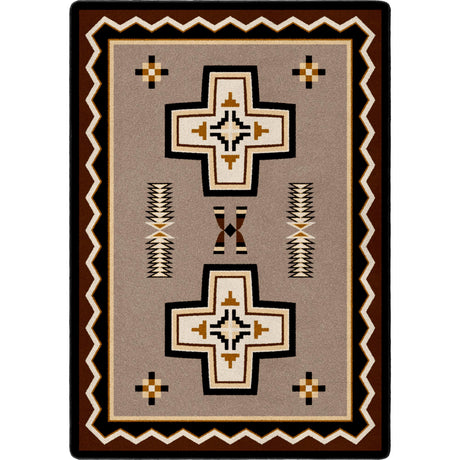 American Dakota Saint Cross Taupe Rug