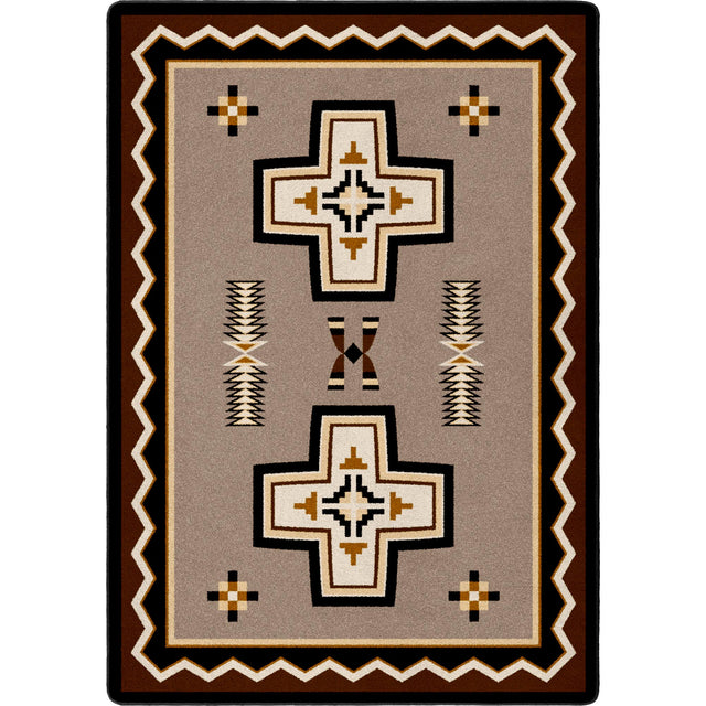 American Dakota Saint Cross Taupe Rug