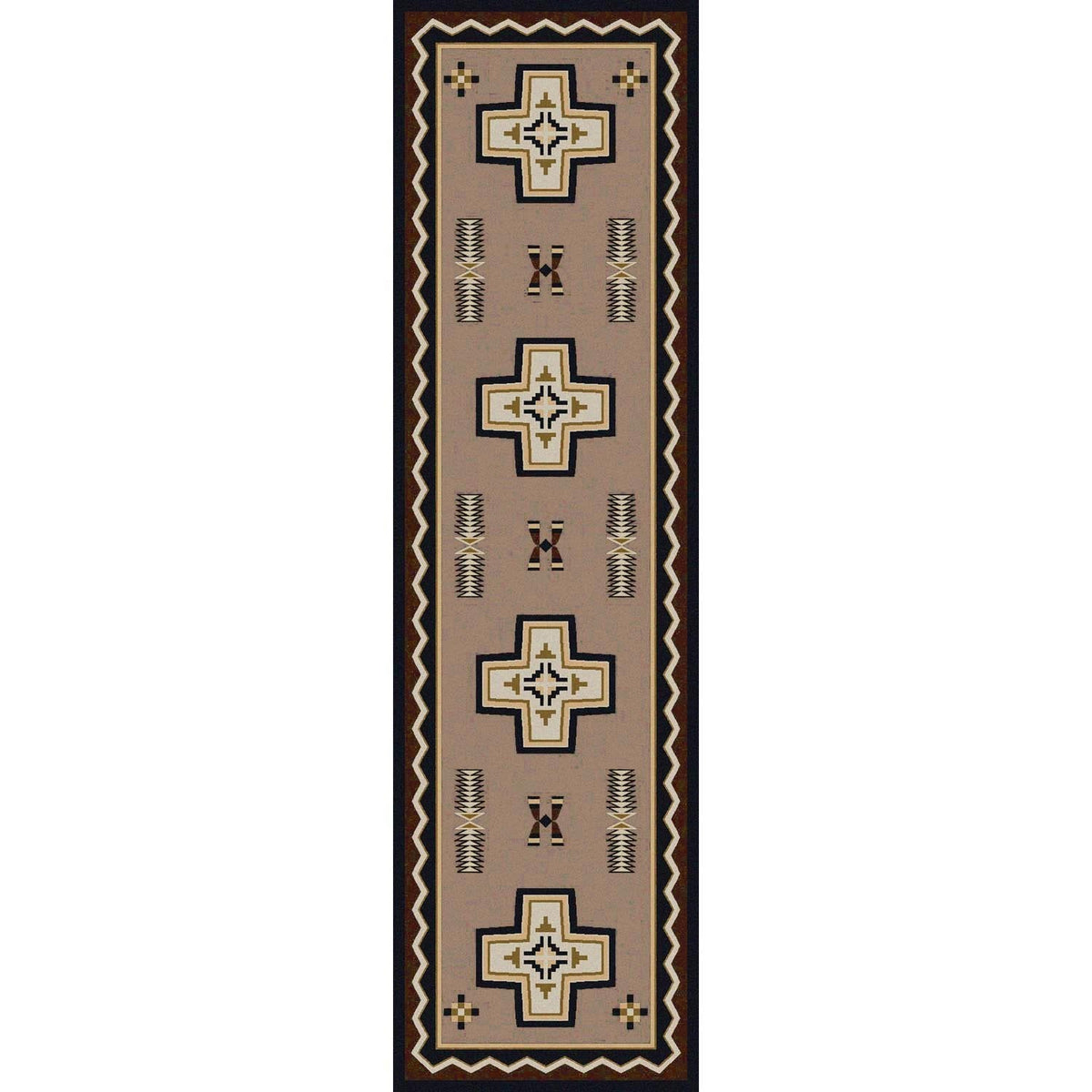 American Dakota Saint Cross Taupe Rug