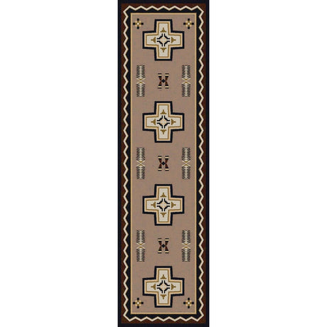 American Dakota Saint Cross Taupe Rug