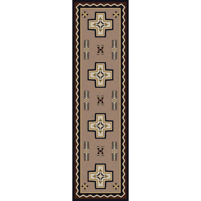 American Dakota Saint Cross Taupe Rug