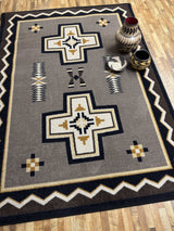 American Dakota Saint Cross Taupe Rug