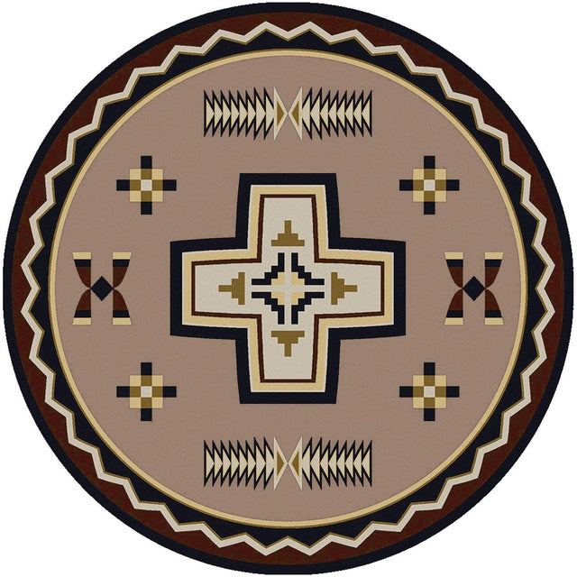 American Dakota Saint Cross Taupe Rug