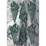 American Dakota Sally Sold Gray and Aqua Rug - 0466GNA234