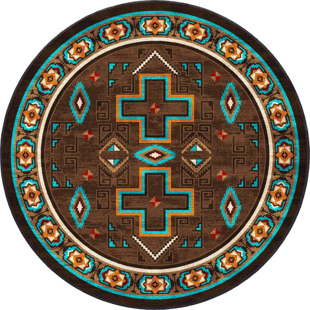 American Dakota Saw Tooth OKA Mojave Sunset Rug